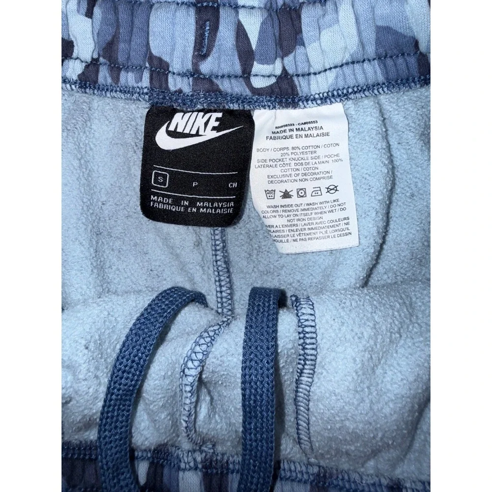 Nike Mens Sportswear Club Fleece Camo Shorts Blue Camouflage Small BV2838-410‎